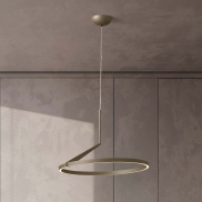 Nova Luce Tilia - hanglamp - Ø 60 x 250 cm - 31W dimbare LED incl. - mokkakoffie