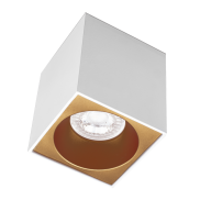 Century Italia Essenza Cube - opbouwspot 1L - 8 x 8 x 9,8 cm - goud en wit