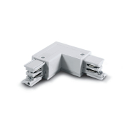 ONE Light Square Track Accessories - rechte hoek - links - 3-fase railsysteem - 16A - wit