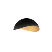 Nova Luce Opsi - plafondlamp - Ø 50 x 24 cm - zandzwart en goud