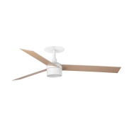 Faro Rudder Tek 3 L - plafondventilator met licht en inbouwrozet - Ø 132 cm - mat wit - 3000K