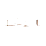 Nova Luce Cron - magnetische buisstructuur - 300 x 35 cm - geschikt voor maximum 100W LED - satijn goud