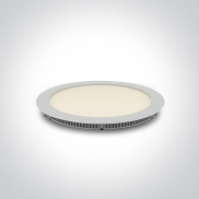 ONE Light Round Recessed Panels - inbouw plafondverlichting - Ø 22,3 x 2,2 cm - 18W LED incl. - IP40 - wit - CCT