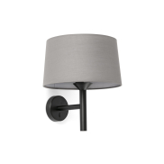 Faro Windsor - wandverlichting - Ø 29 x 39,2 x 26,5 cm - mat zwart en grijs