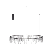 Nova Luce Stellar - hanglamp - Ø 100 x 150 cm - 36W dimbare LED incl. - zwart chroom