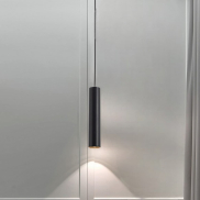 Nova Luce Gia - hanglamp - Ø 6 x 170 cm - zwart