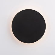 Nova Luce Cyrcle - wandlamp - Ø 22 x 3,2 cm - 12W LED incl. - zandzwart