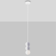 Nova Luce Zero - hanglamp - Ø 8 x 115 cm - zandwit