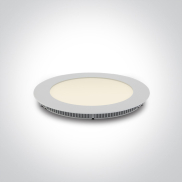 ONE Light Round Recessed Panel - inbouw plafondverlichting - Ø 17,3 x 2,2 cm - 12W LED incl. - wit - CCT