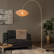 Lucide Corina - staanlamp - 131 x 55 x 192 cm - beige