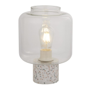 Searchlight Vessel - tafellamp - Ø 20 x 28 cm - transparant en wit