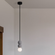 Nova Luce Zero - hanglamp - Ø 8 x 115 cm - grijs