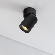 Nova Luce Amecy - opbouwspot 1L - Ø 6 x 11 cm - zandzwart