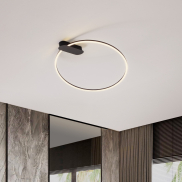Nova Luce Kiklos - plafondlamp - Ø 64 x 30 cm - 30W dimbare LED incl. - zandzwart