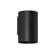 Searchlight Round - wandlamp - Ø 6,5 x 10 cm - zwart