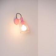 Lucide Macarons - wandlamp - Ø 15 x 19,5 x 29 cm - roze