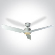 ONE Light White Body - plafondventilator met licht en afstandsbediening - Ø 132 x 35 cm - wit