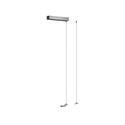 Lucide Linial - magnetisch railsysteem - ophangkabelset met plafondplaat - 30 x 8 x 200 cm - zwart mat chroom