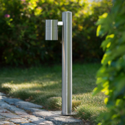 Lucide Arne 1 - tuinpaal - 50 cm - 5W LED incl. - IP44 - satijn chroom