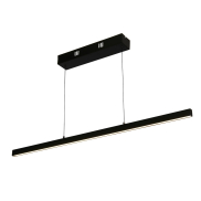 Searchlight Layla - hanglamp - 101 x 8 x 190 cm - 29W dim-to-warm LED incl. - beweging gestuurd - zwart