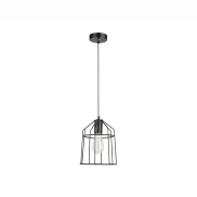 Nova Luce Peppino - hanglamp - Ø 19 x 120 cm - zwart