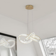 Nova Luce Conceto - hanglamp - Ø 60 x 120 cm - 49W dimbare LED incl. - goud