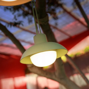 New Garden Syros - oplaadbare hanglamp op batterij met afstandsbediening - Ø 20 x 9,5 cm - 9W dimbare LED incl. - IP54 - groen