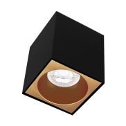 Century Italia Essenza Cube - opbouwspot 1L - 8 x 8 x 9,8 cm - goud en zwart