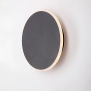 Nova Luce Nevo - wandlamp - Ø 20 x 3,9 cm - 12W LED incl. - zandzwart