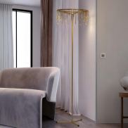 Nova Luce Stellar - vloerlamp - Ø 40 x 140 cm - 17W dimbare LED incl. - goud