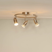 Lucide Caro 3 - opbouwspot - Ø 31 x 13 cm - 3 x 5W LED incl. - satijn chroom