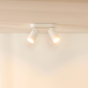Lucide Xyrus 2 - opbouwspot - 20 x 9 x 12,5 cm - 2 x 5W dimbare LED incl. - dim to warm -  wit