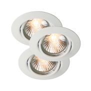 Nordlux Triton - set van 3 - Ø 90 mm, Ø 75 mm inbouwmaat - IP23 - wit
