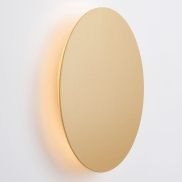 Nova Luce Cyrcle - wandlamp - Ø 22 x 3,2 cm - 12W LED incl. - mat goud