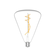 Daylight Italia LED lamp Cone - Ø 14 x 20 cm - E27 - 10W dimbaar - 2700K - transparant
