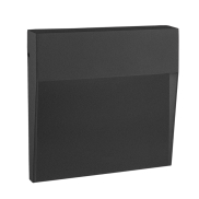 Century Italia Paseo - buiten wandverlichting - 10,5 x 10,5 x 2,4 cm - 4W - IP54 - zwart
