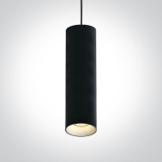ONE Light Cylinder - hanglamp - Ø 7,5 x 240 cm - zwart