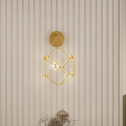 Nova Luce Nebula - wandlamp - 17 x 31 x 23,4 cm - 6W LED incl. - goud