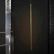 Nova Luce Elettra - hang/staanlamp - Ø 7 x 300 cm - 20W LED incl. - messing goud