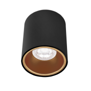 Century Italia Essenza Rondo - opbouwspot 1L - Ø 8 x 9,8 cm - goud en zwart