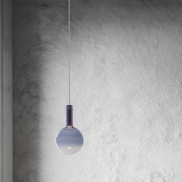 Nova Luce Nostos - hanglamp - Ø 25 x 170 cm - 6W dimbare LED incl. - blauw en goud