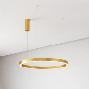 Nova Luce Elowen - hanglamp - Ø 80 x 150 cm - 77W dimbare LED incl. - goud