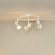 Lucide Caro 3 - opbouwspot - Ø 31 x 13 cm - 3 x 5W LED incl. - wit