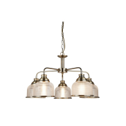 Searchlight Bistro II - hanglamp - Ø 58 x 88 cm - antiek messing