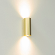 Artdelight Roulo2 - wandverlichting -  Ø 6,5 x 15,4 cm - mat goud