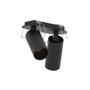 VK Lighting Coko - opbouwspot met inbouwrozet - 12,5 x 4,5 x 7,3 cm - 100 x 35 mm inbouwmaat - 2 x 6W LED incl. - zwart