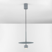 Nova Luce Edem - hanglamp - Ø 30 x 217 cm - 8W LED incl. - blauwgrijs