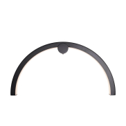 Maxlight Trio Arc - opbouw wandlamp - 60 x 11 x 30 cm - 16W LED incl. - IP44 - zwart