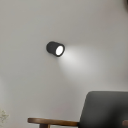New Garden Roll 8 - oplaadbare opbouwspot - Ø8 x 8 cm - 3W dimbare LED incl. - zwart