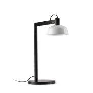 Faro Tatawin - tafellamp - 25 x 45,4 x 57,5 cm - satijnzwart en glanswit